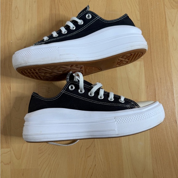 Converse  Chuck TaylorAll Star Platform Sneakers Black & White Women - Picture 5 of 10